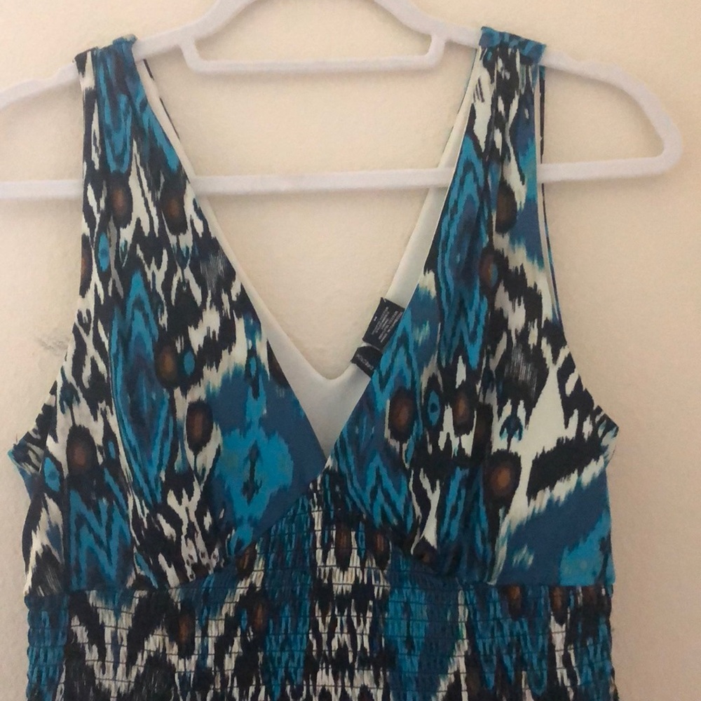 Aqua/Brown Beach Dress